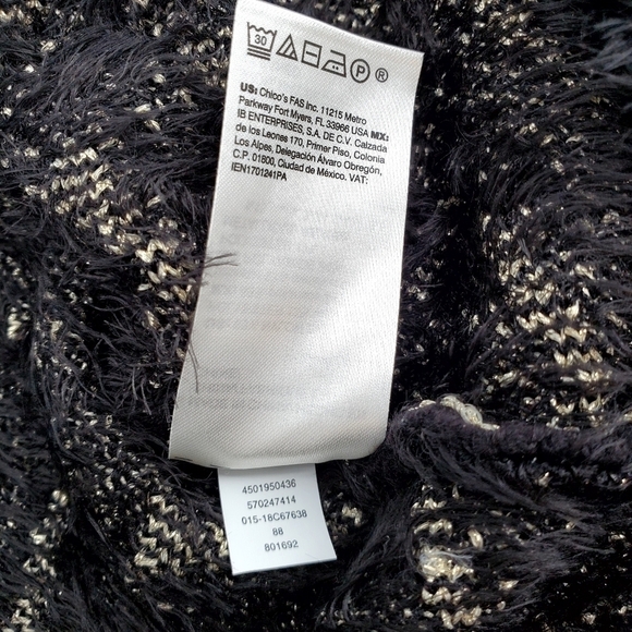 Chico's Zig-Zag Jacquard Fuzzy Pullover Sweater - Picture 14 of 14